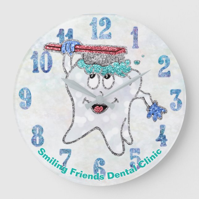 Dental Clock Fun Glitter Custom (Front)