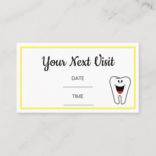 Dental Dentist Appointment Card (Front)