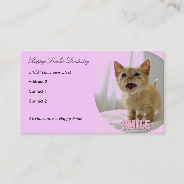 Dental Dentist Hygienist business card (Front)