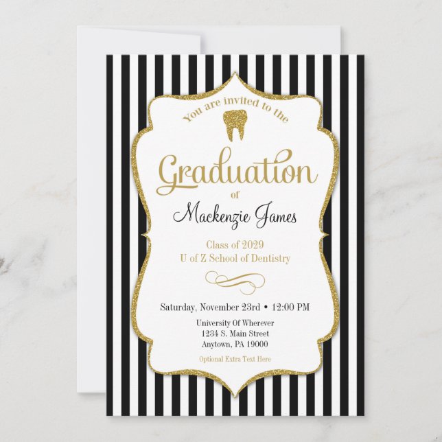 Dental Dentist Hygienist Graduation Announcement (Front)
