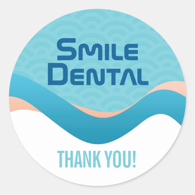 Dental Dentist Services Thank You Sticker (Front)