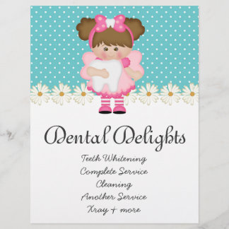 Dental Dentist Tooth Fairy Polka Dot Cute Flyer