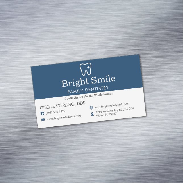 Dental Dentistry Office  Magnetic Business Card (In Situ)
