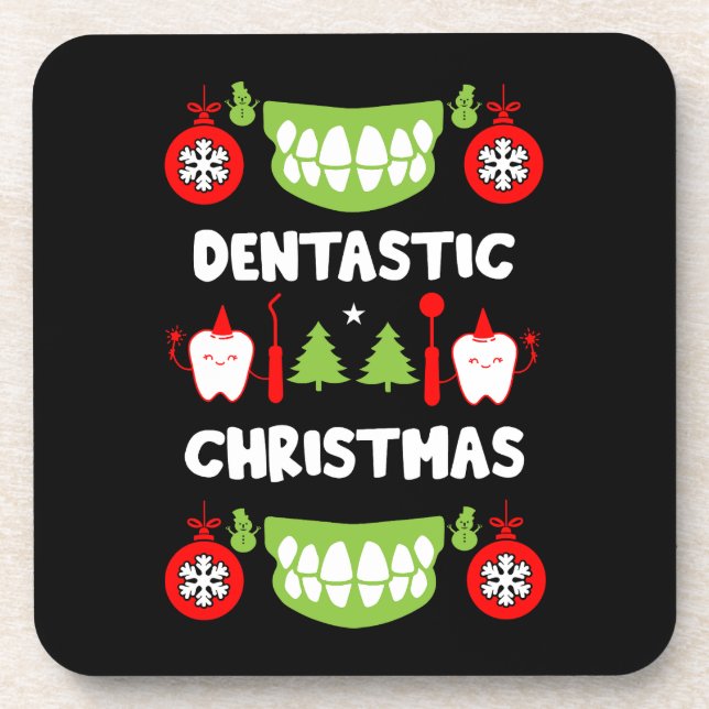Dental Doctor Xmas Coaster (Front)