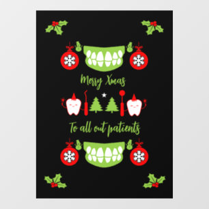 Dental Doctor Xmas Window Cling