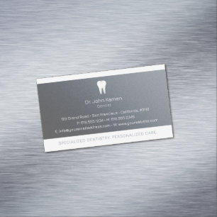 Dental Elegant Platinum Magnetic Business Card