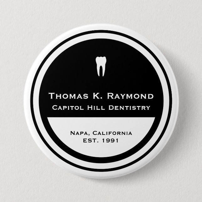 Dental Employee 7.5 Cm Round Badge (Front)