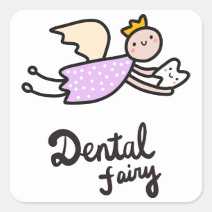 Dental Fairy Square Sticker