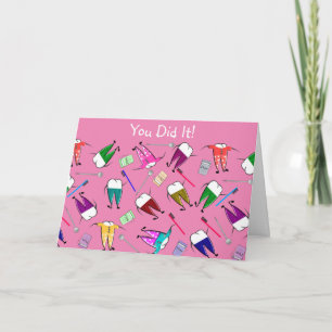 Dental Graduation Pink Card