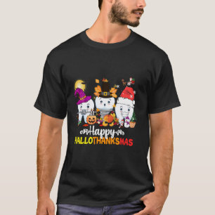 Dental Halloween Thanksgiving Christmas Happy Hall T-Shirt