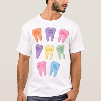 Dental happy Valentine's Day Cute Teeth Hugging He T-Shirt