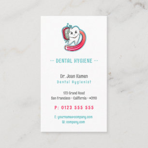 Dental Hygiene for Kids   Dentist Business Card