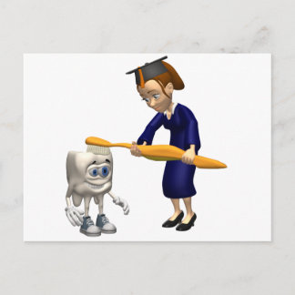 Dental Hygiene or Dentist Graduation Gifts Announcement Postcard