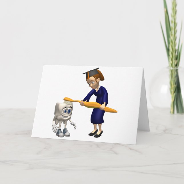 Dental Hygiene or Dentist Graduation Gifts Card (Front)