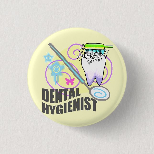 Dental Hygienist 3 Cm Round Badge (Front)