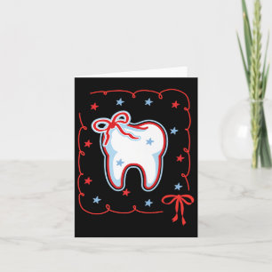 Dental Hygienist 4th July American Dentist Coquett Card