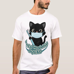 Dental Hygienist Black Cat T-Shirt