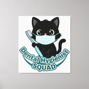 Dental Hygienist Black Cat Wall Art – Printable Of