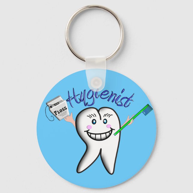 Dental Hygienist Blue Key Chain (Front)