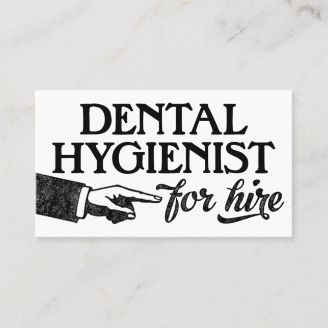 Dental Hygienist Business Cards - Cool Vintage (Front)