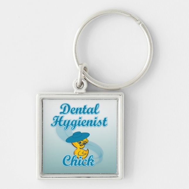 Dental Hygienist Chick #3 Key Ring (Front)