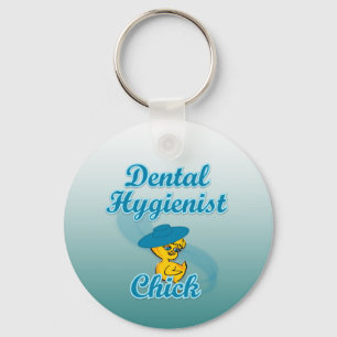 Dental Hygienist Chick #3 Key Ring