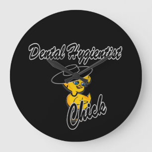 Dental Hygienist Chick #4 Large Clock
