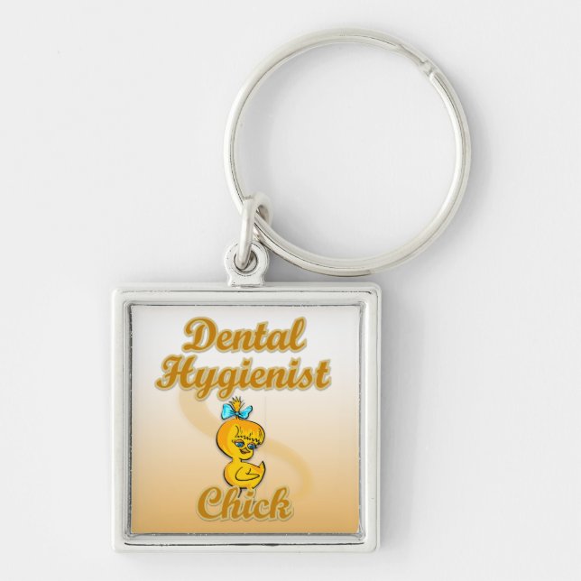 Dental Hygienist Chick Key Ring (Front)