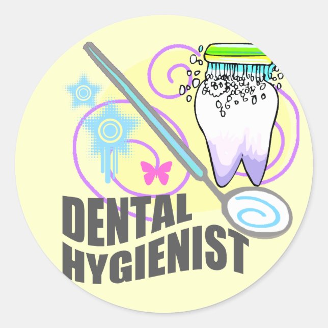 Dental Hygienist Classic Round Sticker (Front)
