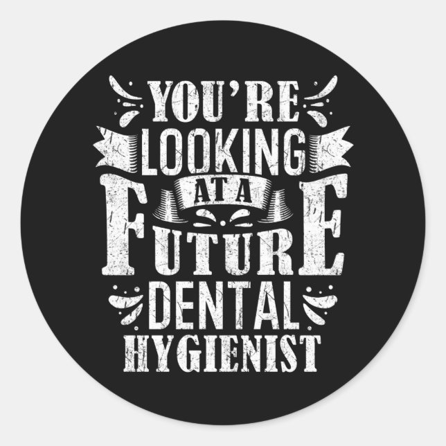 Dental Hygienist Classic Round Sticker (Front)