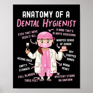 Dental Hygienist Dental Anatomy Of A Dental Poster