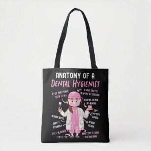 Dental Hygienist Dental Anatomy Of A Dental Tote Bag