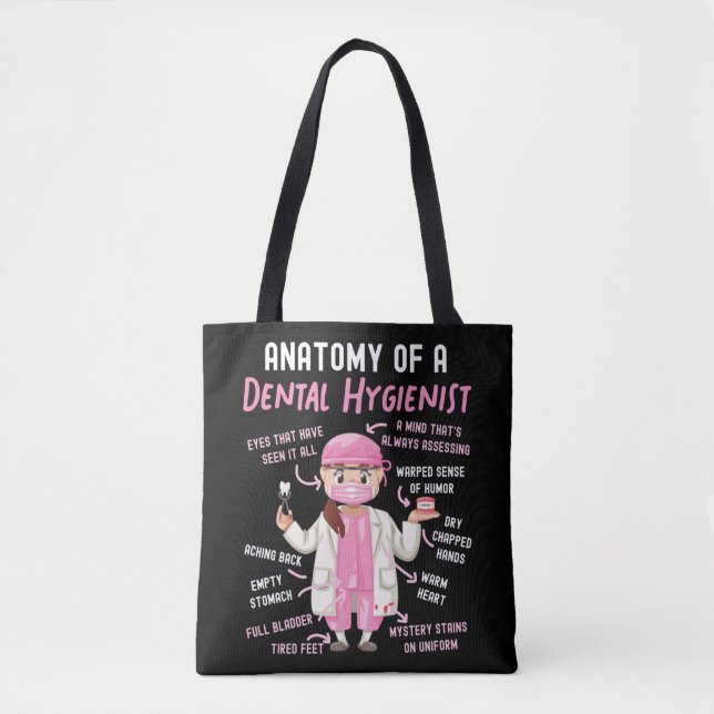 Dental Hygienist Dental Anatomy Of A Dental Tote Bag (Front)