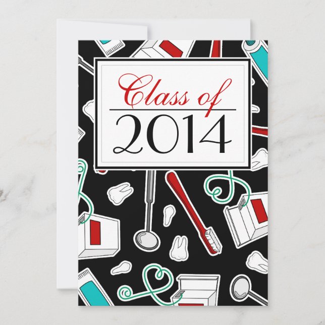 Dental Hygienist / Dental School Graduation Invitation (Front)