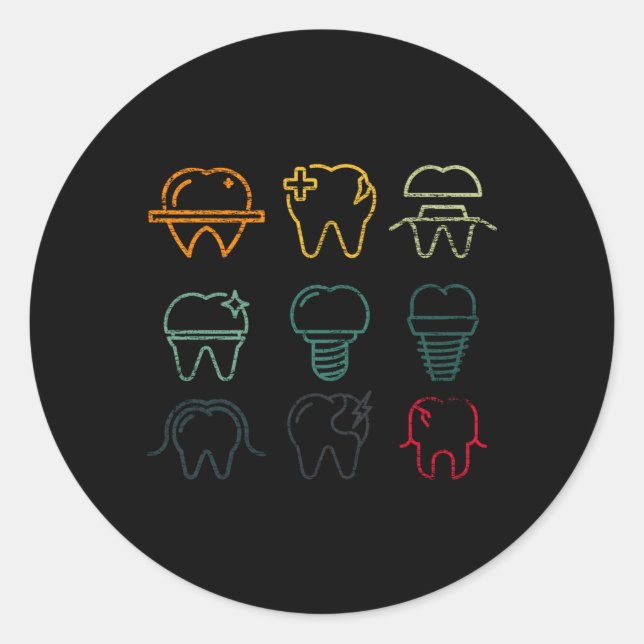 Dental Hygienist Dentist Dental Assistant Classic Round Sticker (Front)