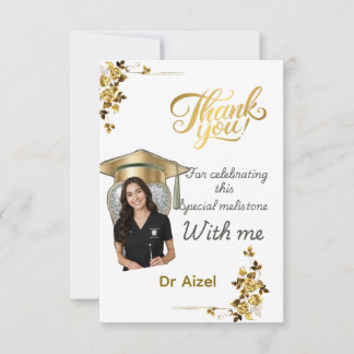 Dental Hygienist Graduation thankyou card 
