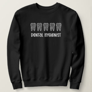 Dental Hygienist Leopard Print Teeth Sweatshirt