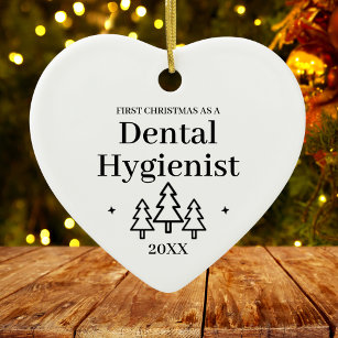 Dental Hygienist New Job Christmas Ceramic Tree Decoration