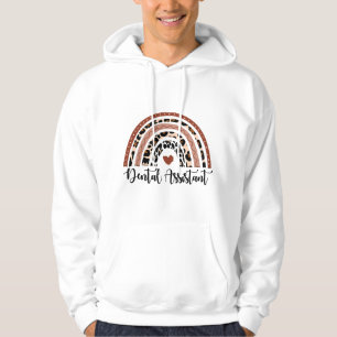 Dental Hygienist or Assistant Leopard Rainbow RDH Hoodie