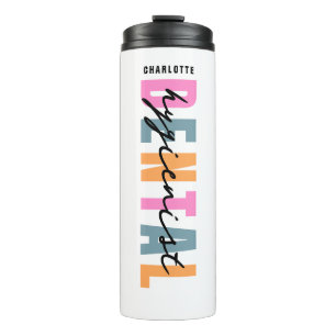 Dental Hygienist Personalised Name Modern Script  Thermal Tumbler