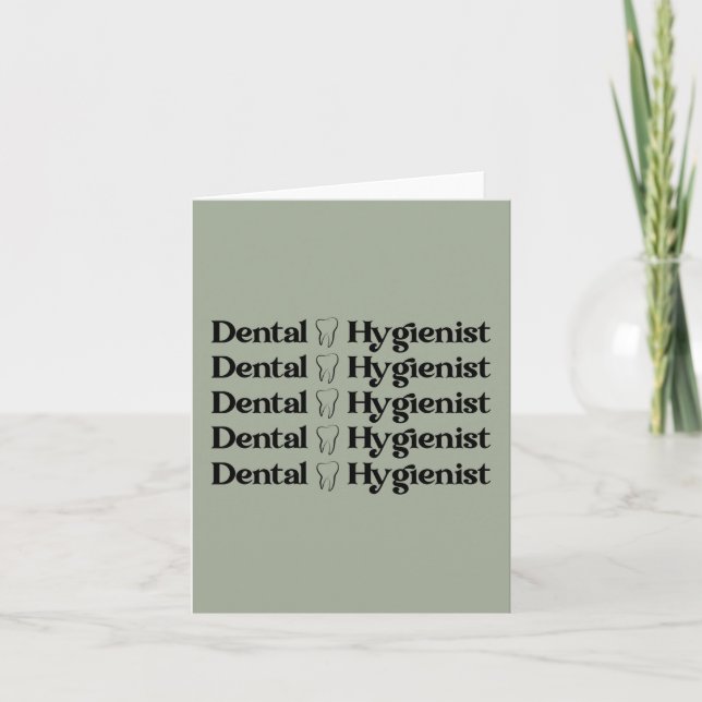 Dental Hygienist | RDH Dentist Dental gifts Card (Front)