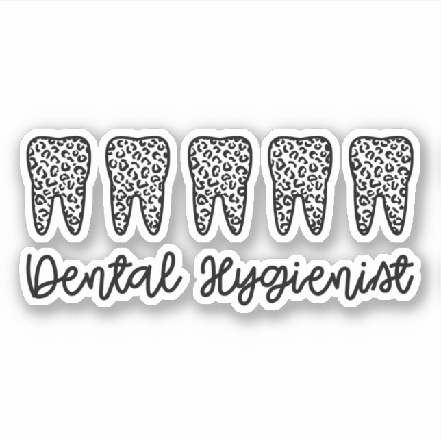 Dental Hygienist | RDH Dentist leopard teeth gifts (Front)