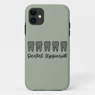 Dental Hygienist RDH Dentist leopard teeth gifts iPhone 11 Case