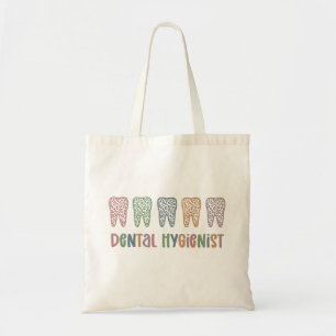 Dental Hygienist RDH Dentist Leopard teeth gifts Tote Bag