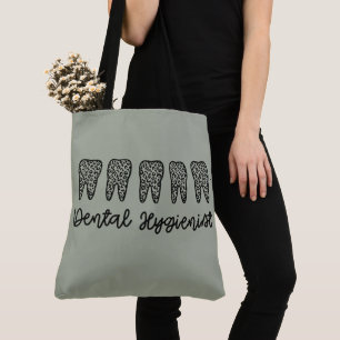 Dental Hygienist   RDH Dentist leopard teeth gifts Tote Bag