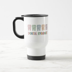 Dental Hygienist   RDH Dentist Leopard teeth gifts Travel Mug