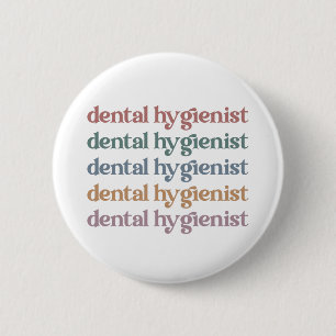 Dental Hygienist Retro RDH Dentist Dental gifts 6 Cm Round Badge