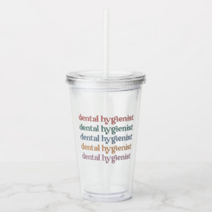 Dental Hygienist Retro   RDH Dentist Dental gifts Acrylic Tumbler