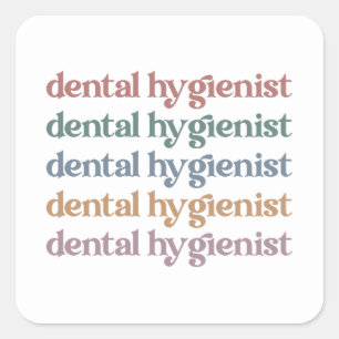 Dental Hygienist Retro   RDH Dentist Dental gifts Square Sticker
