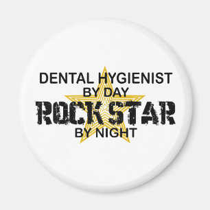 Dental Hygienist Rock Star Magnet